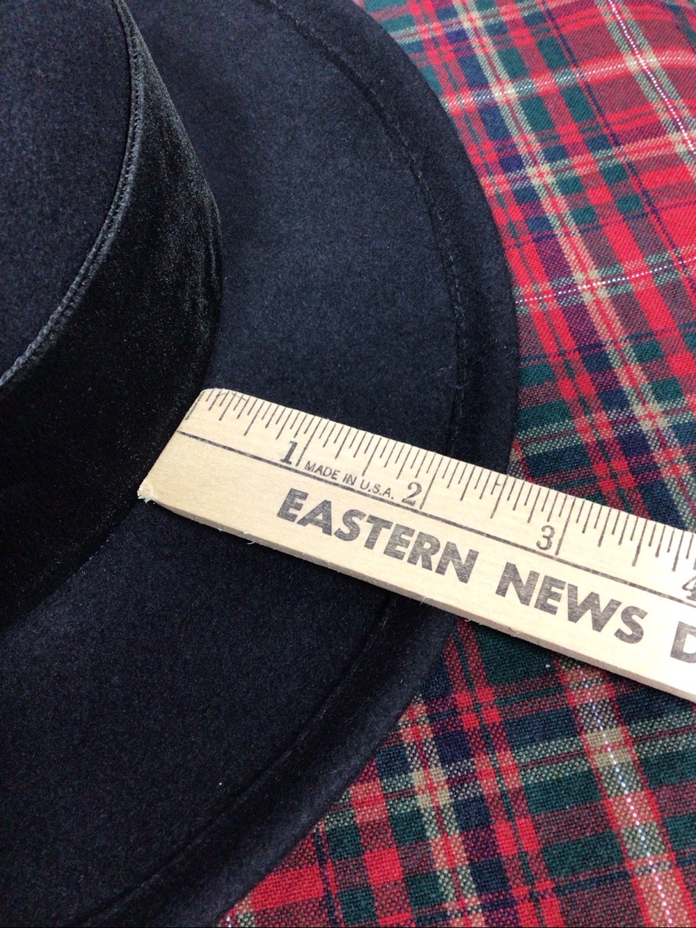 ⚜️ Ladies Betmar Black Wool Felt Hat Black Velvet Ribbon Trim - Picture 8 of 8